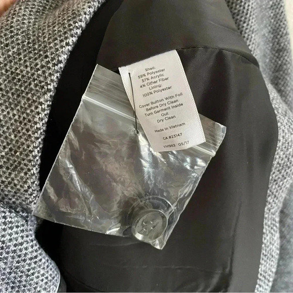 NWT TALBOTS BLAZER SZ 8 Gray Black - Picture 5 of 6